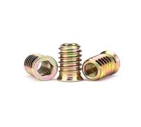 Zkensh-Bolts Écrou hexagonal galvanisé en acier au carbone M6 M8 M10, filetage interne et externe for meubles en bois, Largement utilisé(20Pcs M8x18)