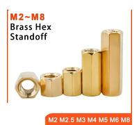 Zkensh-Bolts Entretoise hexagonale en laiton M2-M8 for carte mère, filetage femelle, entretoise for goujon de support de carte mère, boulon d'espacement de colonne, Largement utilisé(25mm (50Pcs),M6)