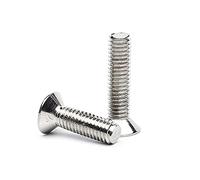 Zkensh-Bolts M2 M2.5 M3 M4 M5 M6 M8 304 Boulon à vis à tête fraisée plate en acier inoxydable, 10/20/50 pièces, Largement utilisé(10mm,M4 25pcs)