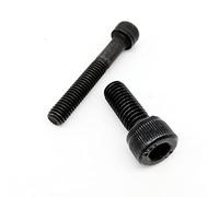 Zkensh-Bolts M3 M4 M5 M6 M8 noir Grade 12.9 acier DIN912 hexagone à six pans creux tête Allen boulon vis L = 4-150mm, 10 pièces, Largement utilisé(10mm,M5)