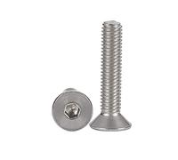 Zkensh-Bolts M4 M5 M6 Hexagon hex socket de la tête plante à vis plate allen Bolts 304 en acier inoxydable, 10 pcs/lot, Largement utilisé(40mm x10pcs,M4)