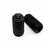 Zkensh-Bolts Vis de réglage à pointe hexagonale noire de qualité 12.9, M1.6 M2 M2.5 M3 M4 M5 M6 M8, boulon sans tête, 50 pièces Largement utilisé(8 Mm, 14 in Bag,M8)