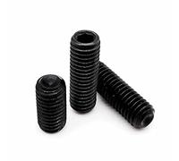Zkensh-Bolts Vis de réglage à tête creuse hexagonale en acier noir de qualité 12.9, M1.6 M2 M2.5 M3 M3.5 M4 M5 M6 M8, 50 pièces Largement utilisé(3mm,M4)
