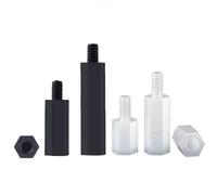 Zkensh-Bolts Vis D'espacement Noires En Plastique M2 M2.5 M3 M4*L+6 Mm For Carte Mère PCB, 50 Pièces, Entretoises Fixes En Nylon Largement utilisé(7mm,M4 (50pcs))