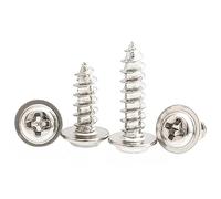 Zkensh-Bolts Vis en acier à tête ronde M1.2 M1.4 M1.7 M2 M2.3 M2.6 M3 M4 vis autotaraudeuses, 20-100 pièces, Largement utilisé(8 Mm, 14 in Bag,M1.7 100pcs)