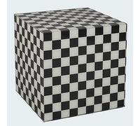 Zkfpet Table Basse en Damier, Table D'appoint De Jeu, Présentoirs en Acrylique, for Salon et Terrasse(Black)