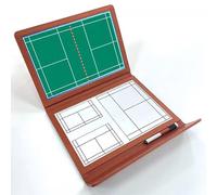 Zkfpet Tableau D'entraînement de Badminton, Presse-papiers Effaçable à Sec Double Face, avec Stylo et Gomme, Tableau Tactique Pliable, for L'entraînement en Match