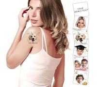 Zkgifts Custom Temporary Tattoos,2IN Size Personalized Temporary Tattoos realistic,with Face Photo Name Logo