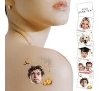 Zkgifts Custom Temporary Tattoos,2IN Size Personalized Temporary Tattoos realistic,with Face Photo Name Logo