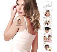 Zkgifts Custom Temporary Tattoos,2IN Size Personalized Temporary Tattoos realistic,with Face Photo Name Logo