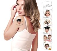 Zkgifts Custom Temporary Tattoos,2IN Size Personalized Temporary Tattoos realistic,with Face Photo Name Logo
