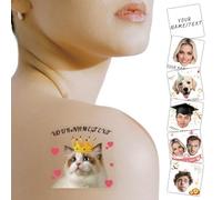 Zkgifts Custom Temporary Tattoos,2IN Size Personalized Temporary Tattoos realistic,with Face Photo Name Logo