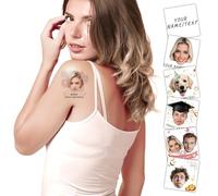 Zkgifts Custom Temporary Tattoos,2IN Size Personalized Temporary Tattoos realistic,with Face Photo Name Logo