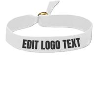 Zkgiftsdz Bracelet en Tissu Personnalisé pour événements et fêtes, Bracelet en Tissu Personnalisé avec Texte et Logo Bracelet D'admission