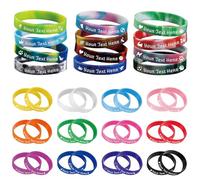 Zkgiftsdz Bracelets en silicone personnalisés - Bracelets en caoutchouc personnalisés avec texte - pour événements, collectes de fonds, de 5 à 2000 pièces