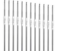 ZKGYUS 12Pcs Set Crochet Acier, Petite Taille Aiguille 0,6 mm à 1,9 mm Pour Chandail Écharpe Vêtements Tricot - Outil Pour Débutants et Professionnels