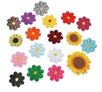 ZKGYUS 18 Pcs Broderie Patch Thermocollant, Ecusson Thermocollant Enfant, Brodés Patch Thermocollant Vetement, Tissu Thermocollant pour Jeans,T-Shirt,Chapeaux