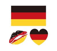 ZKGYUS 30pcs Allemagne Drapeau Tatouages Temporaires,Drapeau Allemagne Tatouage Ephemere,Drapeau Allemagne Faux Tatouage,Tatouages Du Drapeau De La Coupe Du Monde De Allemagne