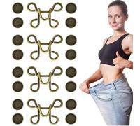 ZKGYUS 4 Piece Denim Waistband Set with Clip-On Buttons, Removable Trouser Pins for Waist Adjustment and Sewing Accessories