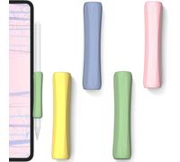ZKGYUS 4 Pièces Housse de Protection pour Pencil,pencil grip protection,Souple en Silicone Support Grip Manchon Ergonomique Accessoires (Rose, Lavande,Matcha vert, jaune)