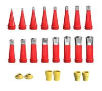 ZKGYUS Calfeutrage Buse Applicateur Réutilisable, Trousse à outils universelle de buse en caoutchouc intégrée, Universel Kit D'outils De Buse En Caoutchouc Avec Base (22PCS(6 accessoires))