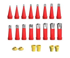 ZKGYUS Calfeutrage Buse Applicateur Réutilisable, Trousse à outils universelle de buse en caoutchouc intégrée, Universel Kit D'outils De Buse En Caoutchouc Avec Base (22PCS(6 accessoires))