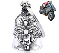 ZKGYUS Guardian Bell,Clochette Moto Guardian Ride Bell,Guardian Bell Acier Inoxydable,Lucky Bell Cloches De Moto Cloches,Cloche D'esprit Pour Motard,Bell Guardian Bell Ou Porte Clés, style d'aile