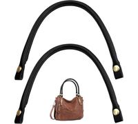 ZKGYUS Lot de 2 poignées de portefeuille en cuir PU, sangles de sac à main de rechange, idéales pour les accessoires de bricolage, les sacs à bandoulière, les portefeuilles ou les sacs messagers.