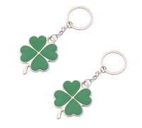 ZKGYUS Lot de 2 Porte-Clés Porte-Bonheur en Alliage de Zinc Avec Trèfle à Quatre Feuilles, Cadeaux D'Anniversaire pour La Famille Et Les Amis, Cadeaux de Noël, Cadeaux de Thanksgiving
