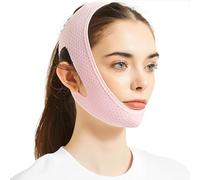 ZKGYUS mascarilla reafirmante facial,máscara de elevación reutilizable en V línea,Adecuado para el uso diario,rosa