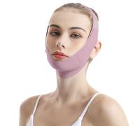 ZKGYUS Sangle pour le visage, Masque en forme de V,Bandage de levage pour le visage sans douleur pour Lifting Raffermissant,Plusieurs façons de le porter,Violet