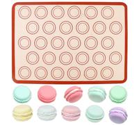 ZKGYUS Tapis de Cuisson Silicone pour Macaron Tapis Silicone Patisserie Tapis de Cuisson Réutilisable (42x29,5cm)