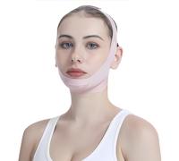 ZKGYUS V Line Lifting Mask,Cinturón de Elevación de Estiramiento Facial,Correa Facial Reutilizable y Ajustable,Puede utilizarse en todas las estaciones,rosa