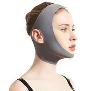 ZKGYUS V Line Lifting Mask,Faja facial lifting,Se puede llevar en casa durante el día o dormir por la noche,gris
