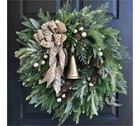 ZKINGZ Guirlande de Noël pour porte avec cloches - Décoration de Noël Ferme 40 cm (A)