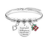 ZKIUOA Cadeau De Courage Bracelet Femme Cadeau Femme Original Cadeau Personnalisé Femme Cadeau Noel Cadeau Soeur Cadeau Ado Fille Cadeau DéPart CollèGue Idee Cadeau Couple Cadeau Noel