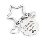 ZKIUOA Cadeau Fille Porte Clef Femme Idee Cadeau Ado Mere Cadeaux Anniversaire Adolescente Idee Cadeaux Femme Utile Pour Belle Fille Petite Je t'aime Ma