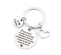 ZKIUOA Cadeau Mari Cadeau Homme Amour Porte Clef Amoureux Cadeau Saint Valentin Homme Cadeau Couple Amoureux Cadeau Anniversaire Mari Cadeau St Valentin Cadeaux Pou Mon Mari Est L'Amour De Ma Vie