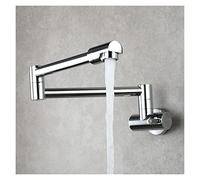 ZKLGS Robinet de Cuisine, Cuivre chromé Single Cuisine Cuisine Robinet de Cuisine Universelle Robinet de Cuisine tournante Robinet de Cuisine Extensible Robinet Pliable
