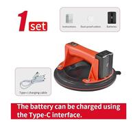 ZKLGS Ventouse Carrelage, Ventouse sous Vide électrique 2800mAh for Carreaux de Verre, 8 Pouces, Forte capacité de Charge de 200kg, Ventouse Industrielle avec Pompe à Air(Red Paper Box)