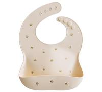 ZKMAGIC mushie Silicone Baby Bib | Adjustable Fit Waterproof Bibs (Crowns)