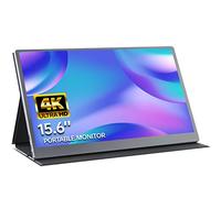 ZKMAGIC Portable Monitor 4K - 15.6inch UHD 3840×2160 100% sRGB USB-C Mini HDMI External Second Monitor Portable IPS Screen Computer Display with Speakers for Laptop MacBook Switch PS5/4 Xbox
