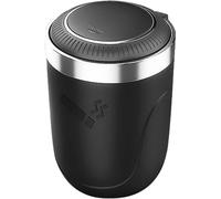 ZKNing Car Ashtray pour Mitsubishi Mirage 2025-2019, Self-Extinguishing Ashtray Detachable Easy Clean LED Portable Stainless Steel Ashtray with Lid for Home, Office and Travel,Black