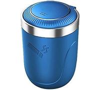 ZKNing Car Ashtray pour VW Golf 7 MK7 7.5 R GTD GTI GTE 2013-2019, Self-Extinguishing Ashtray Detachable Easy Clean LED Portable Stainless Steel Ashtray with Lid for Home, Office and Travel,Blue