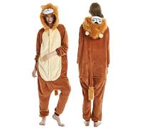 ZKomoL Combinaison de fête et cosplay Unisexe Pyjama Animaux Kigurumi Costume Adulte, Lion King, XL