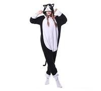 ZKomoL Pyjama onesie pour cosplay, adulte, unisexe, modèle tigre, Black Cat, L