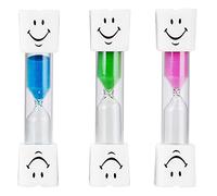 ZKSMNB Sabliers Enfants, Minuteur de Brossage de 2 Minutes, Minuteur de Cuisine, Sablier Dentaire pour Enfants pour Aider Les Enfants à Se Brosser Scientifiquement (3 pièces)
