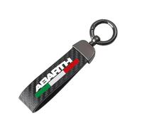 ZKSXSM Porte-clés en Cuir de Voiture Fer à Cheval Boucle Bijoux pour F/IAT Abarth 595 Abarth 500 Abarth 124 Spider Voiture, Noir