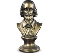 ZKSYLSM Shakespeare Buste Statue Bronze Sculpture Résine 30,5 cm pour Bibliothèque et Piano Décor