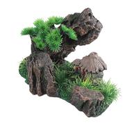 Zktfyshk 1 ensemble réaliste de formation de roche pour aquariums en pierre de simulation de décoration pour aquariums de création sous-marine